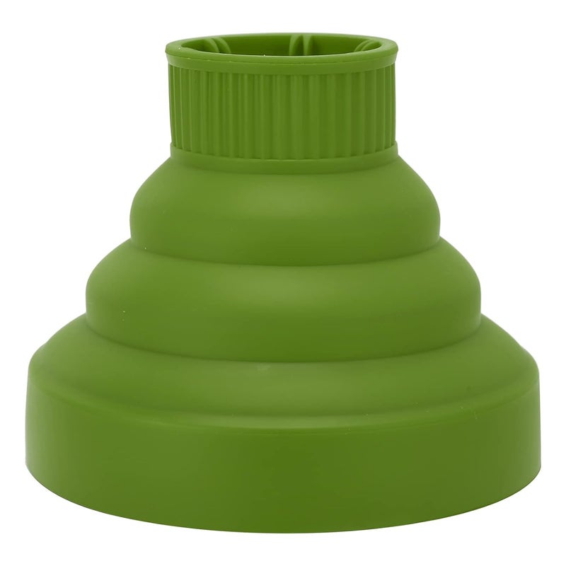 woobles Hair Dryer Diffuser, Universal Collapsible Hair Dryer Diffuser, Professional Blow Dryer Diffuser Portable Travel Folding Hair Blow Dryer Diffuser Attachment for Natural Thick Hair(green) - Image 1